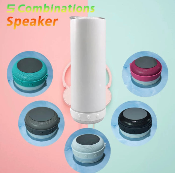 20oz Speaker Tumblers | Bluetooth Speaker Sublimation Tumblers | Music Playing Tumblers for Sublimation