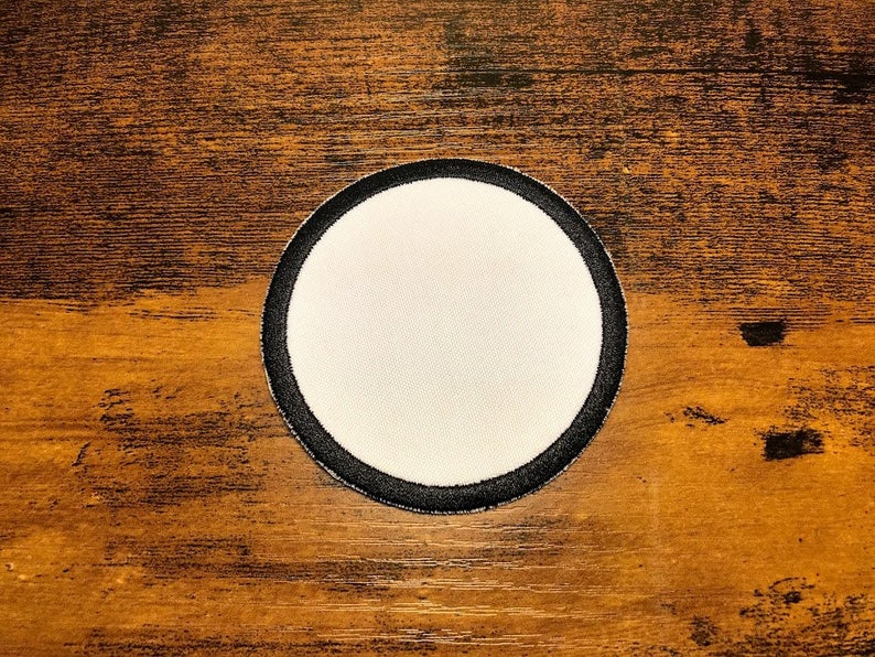 Sublimatable Patch with Adhesive & Black Border 2