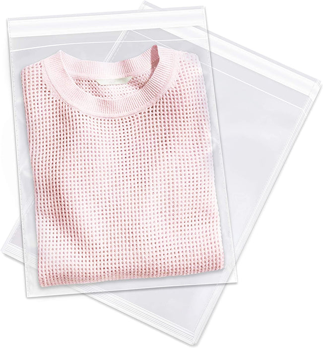 Self Seal Clear Poly Bags with Suffocation Warning for Packaging