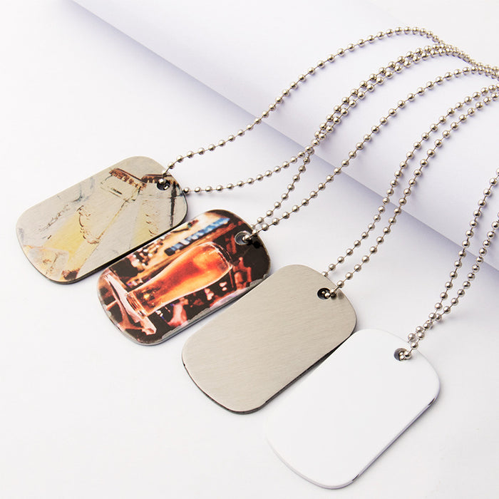 Double Sided Sublimation Dog Tag + Chain
