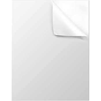 Self sticking sheets white blank matte paper 8.5 x 11