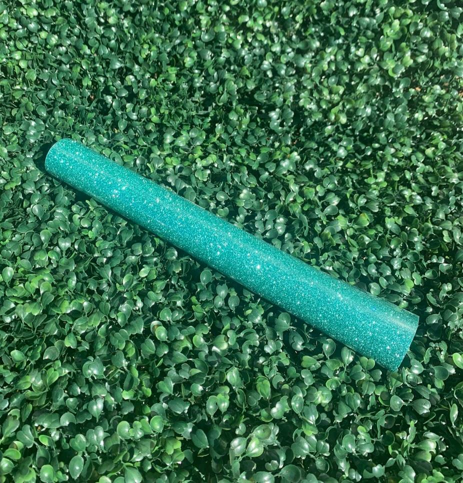 Jade Glitter Heat Transfer Vinyl (HTV) Just Vinyl and Crafts