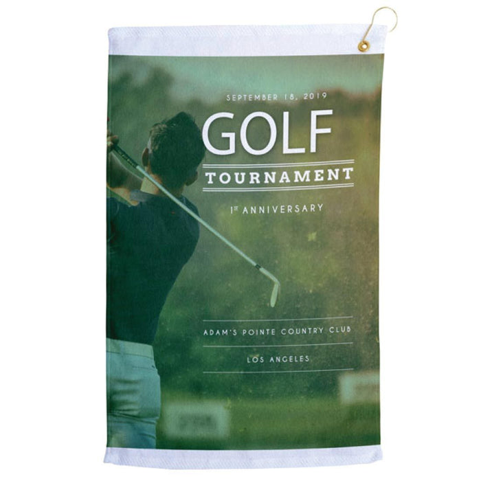 Ultra soft MicroFiber Velour Golf Towel for Sublimation Printing - 11" x 18"